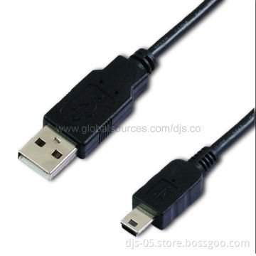 USB A M to Mini 5P M Cable, with High Speed, Good Quality, and Reasonable Price